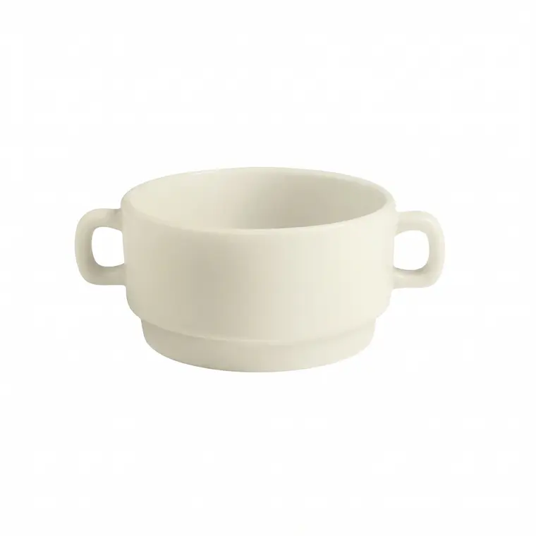 TAZA CONSOME CON ASAS AMERICO BLANCO 300 ML 1