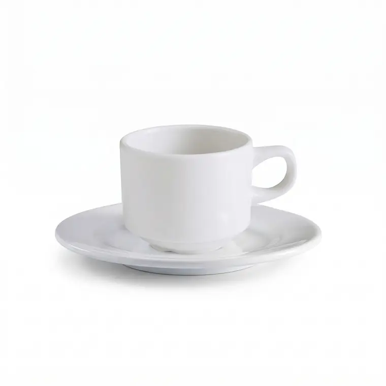 TAZA CON PLATO PARA TÉ ACTUALITE BLANCO 240 ML 1