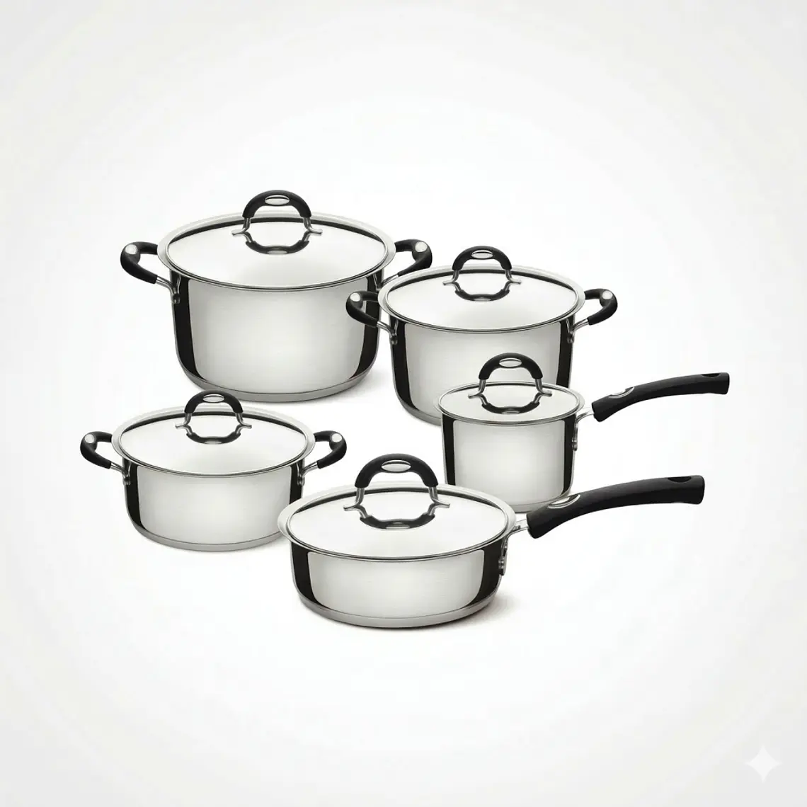 JGO OLLAS DUO SILICONE X 10 PZA A/INOX 65480/036 + JARRA 1LT EXACTA 61636/105 1