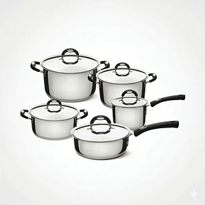 JGO OLLAS DUO SILICONE X 10 PZA A/INOX 65480/036 + JARRA 1LT EXACTA 61636/105