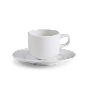 TAZA CON PLATO PARA CAFÉ ACTUALITE BLANCO 125 ML