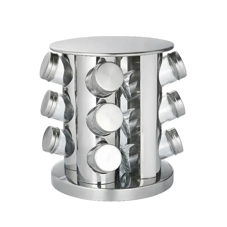 JUEGO DE 12 CONDIMENTEROS ELEGANCE CAROUSEL CON TAPA DE ACERO 1