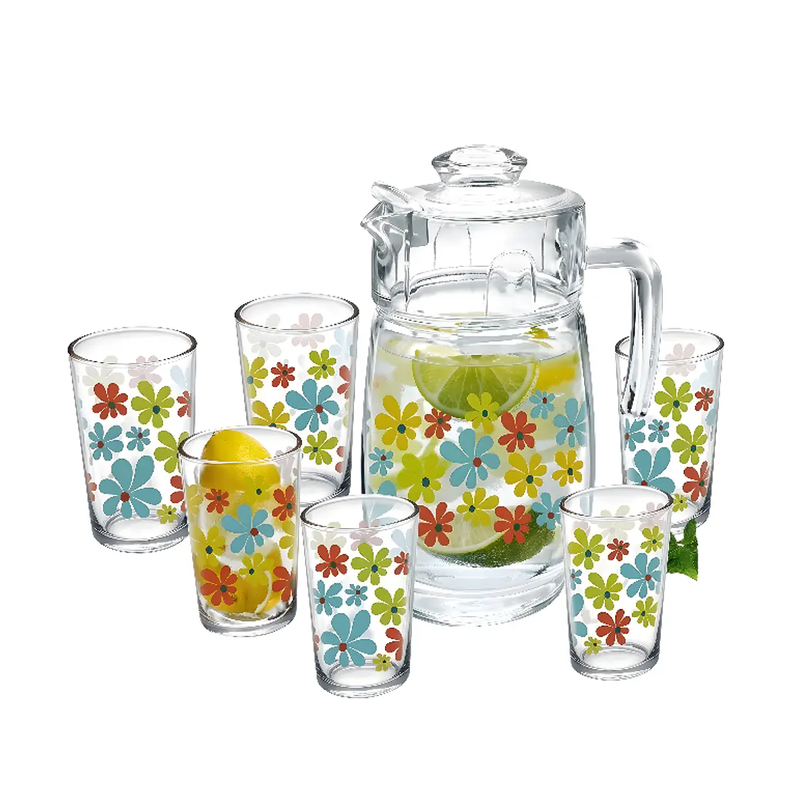 JGO JARRA X 7 PZS DEC BUBBLE FLOWER MJT-CH568/07P GB 1