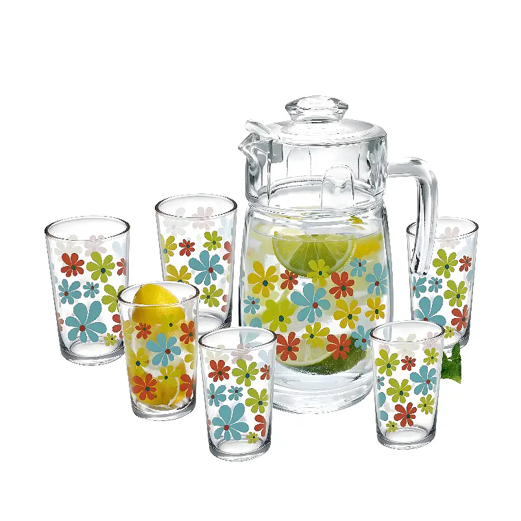 JGO JARRA X 7 PZS DEC BUBBLE FLOWER MJT-CH568/07P GB 1