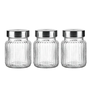 JUEGO DE 3 FRASCOS TAPA METALIZADA 280 ML