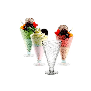 JUEGO DE 4 COPAS CONO HELADO 220 ML