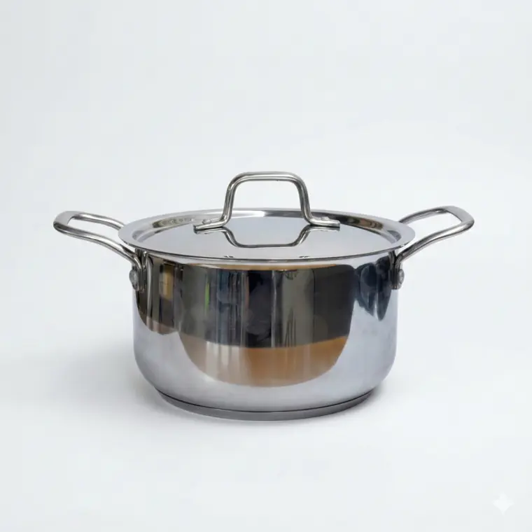 OLLA ACERO INOXIDABLE TRIPLE FONDO CON TAPA 22 CM 1