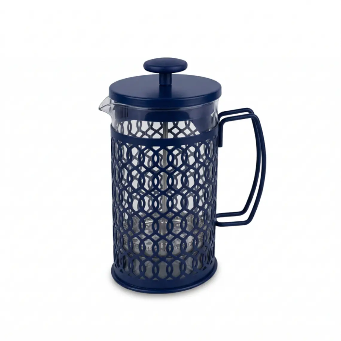 CAFETERA FRANCESA PISTON VIDRIO Y ACERO PINTADO 1 L 1