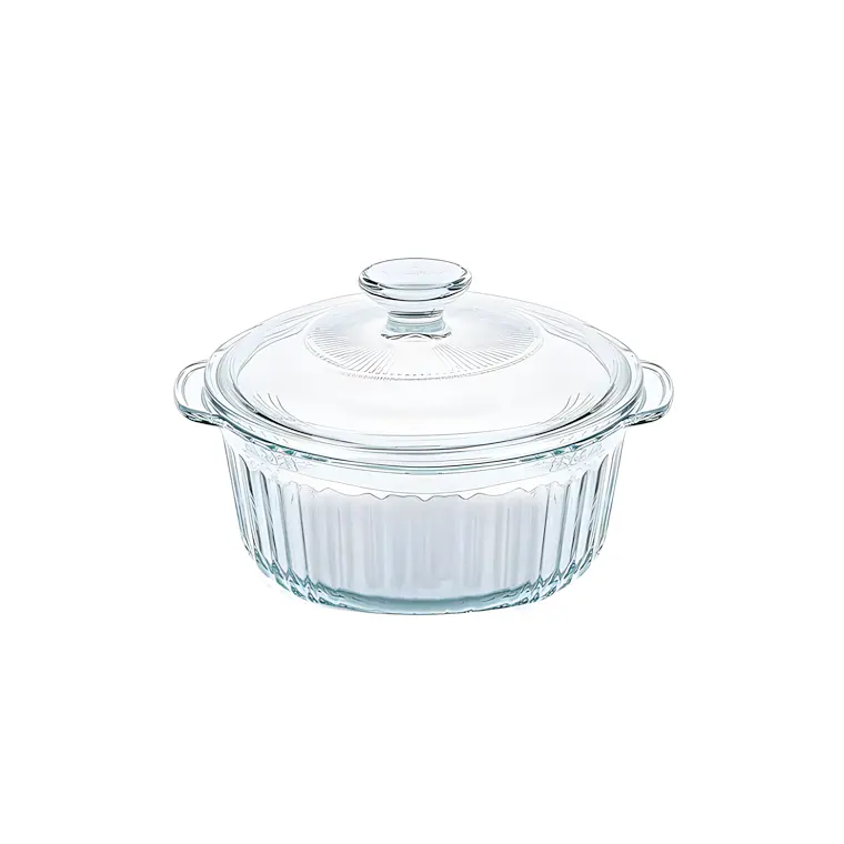 CACEROLA VIDRIO BOROSILICATO REDONDA PARA HORNEAR 1.6 L 1