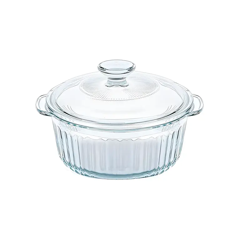 CACEROLA VIDRIO BOROSILICATO REDONDA PARA HORNEAR 2.4 L 1