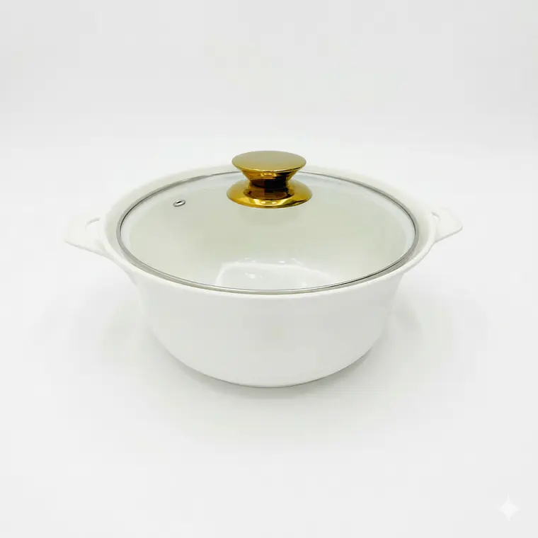 CACEROLA BLANCO CON TAPA 2.3 L 1