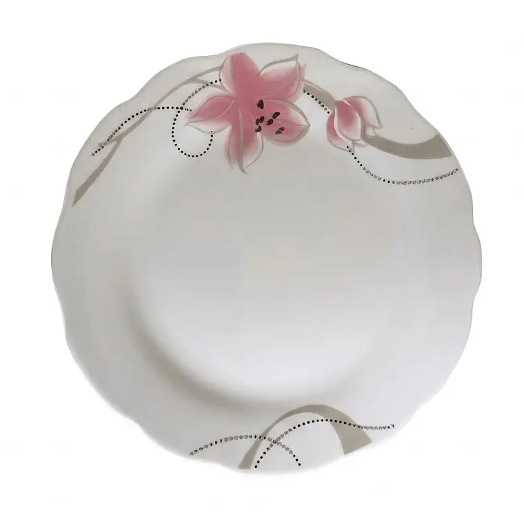 PLATO TENDIDO LOZA DECORADO 9