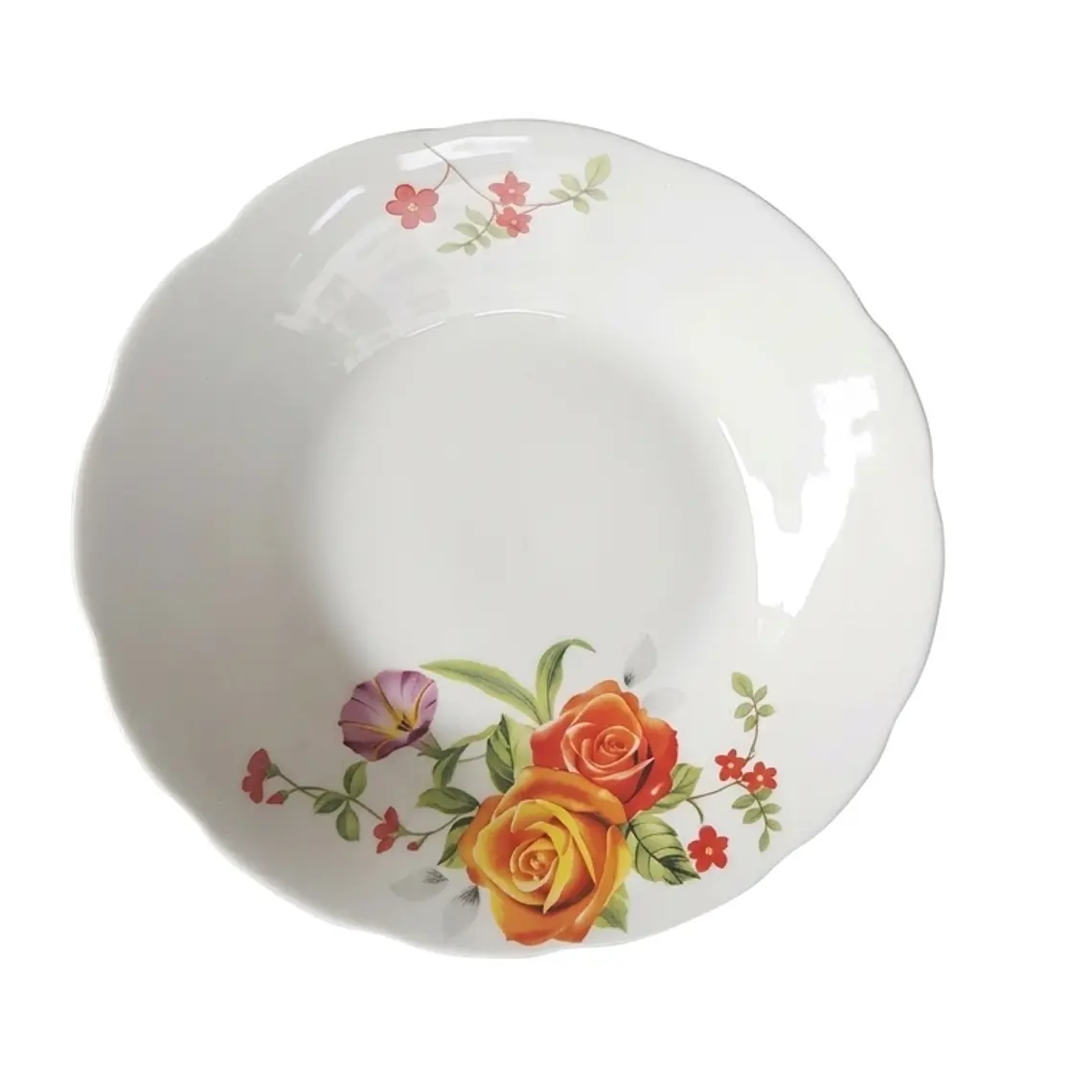 PLATO HONDO LOZA DECORADO 9
