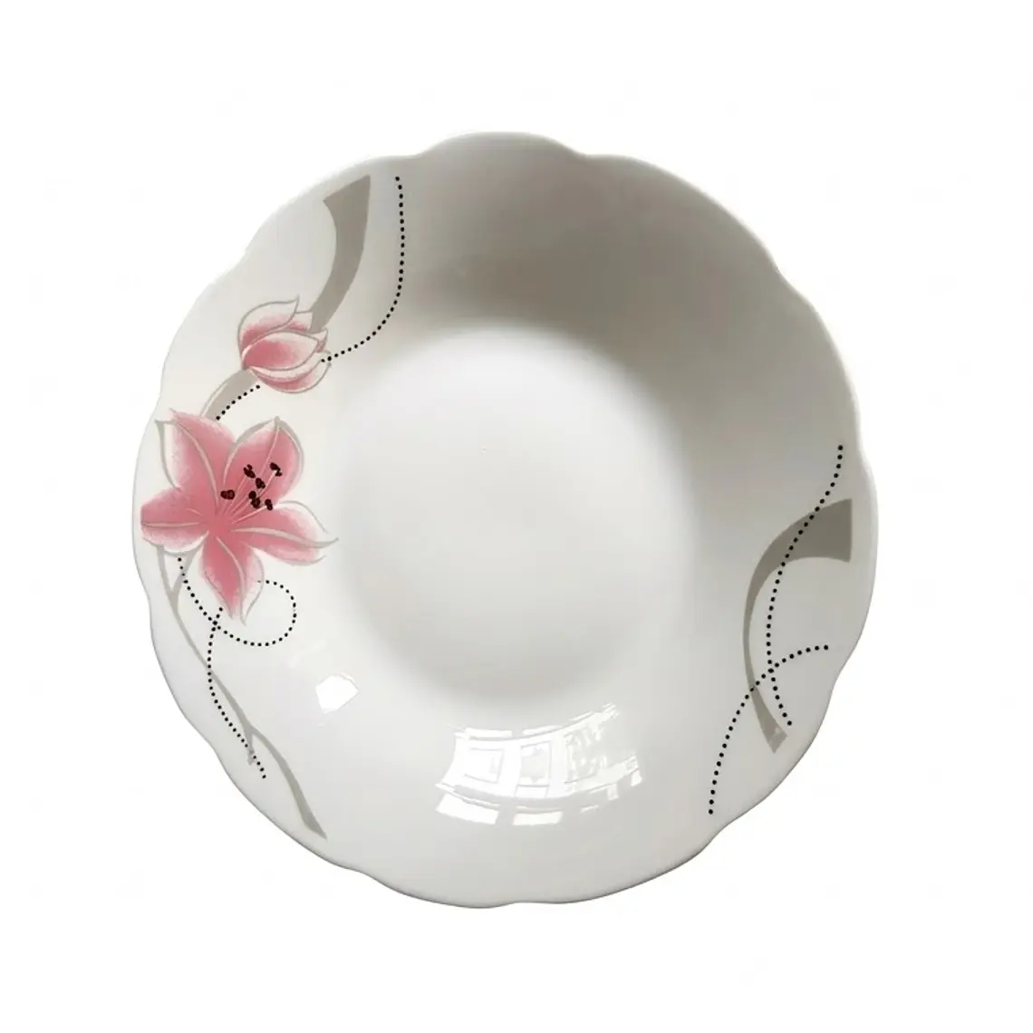 PLATO HONDO LOZA DECORADO 9