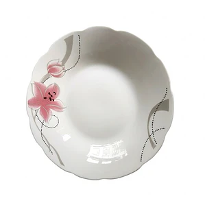 PLATO HONDO LOZA DECORADO 9