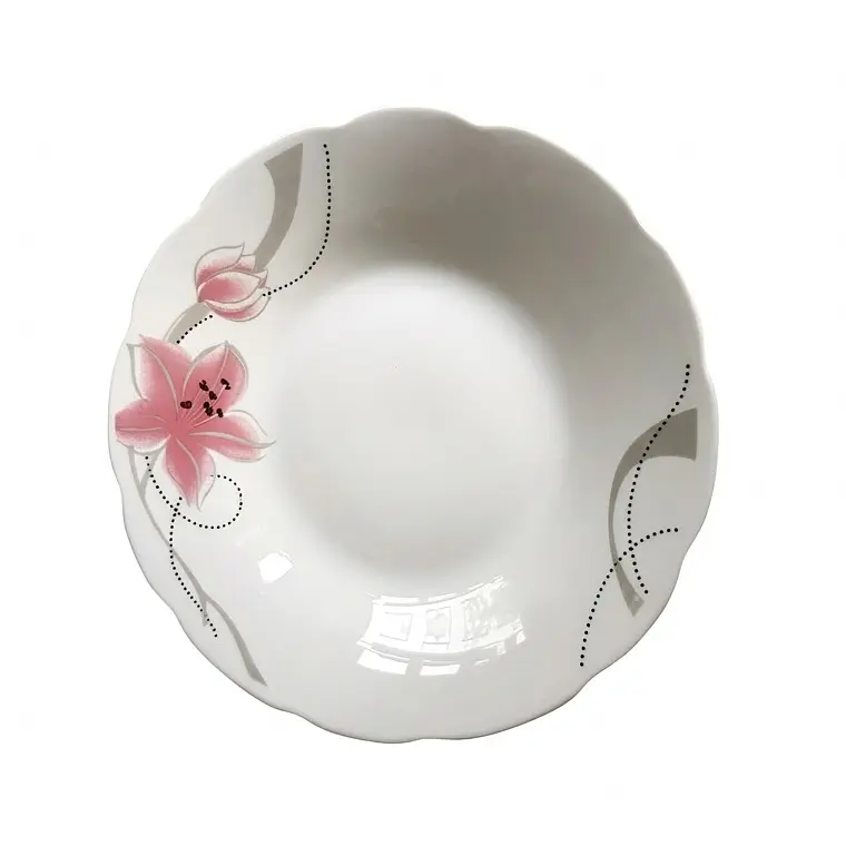 PLATO HONDO LOZA DECORADO 9