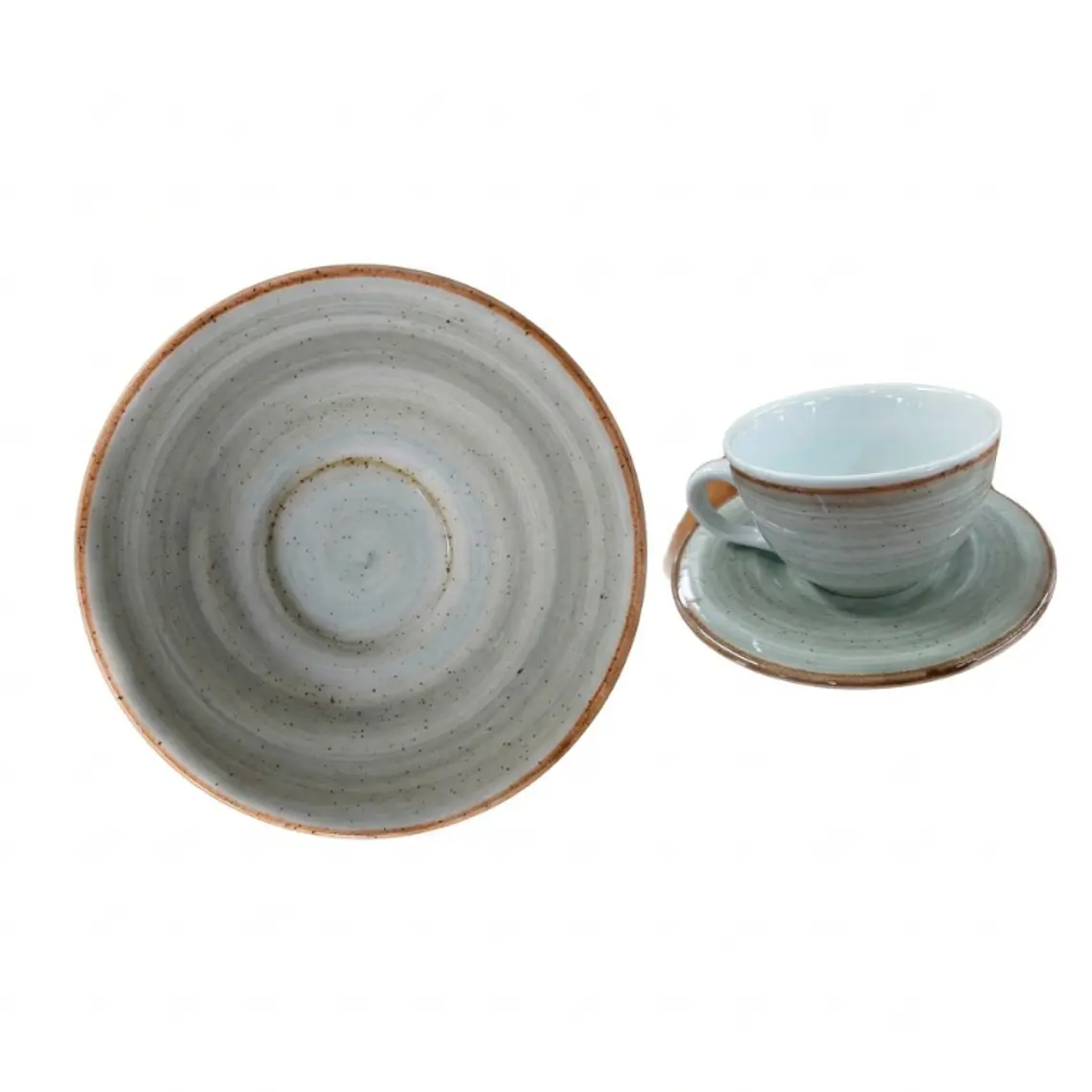 PLATO TÉ ARTISAN GRIS 16.3 CM 1