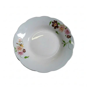 PLATO HONDO LOZA DECORADO 9