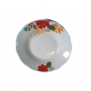 PLATO HONDO LOZA DECORADO 9