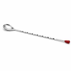 CUCHARA PARA REFRESCO PERILLA ROJA