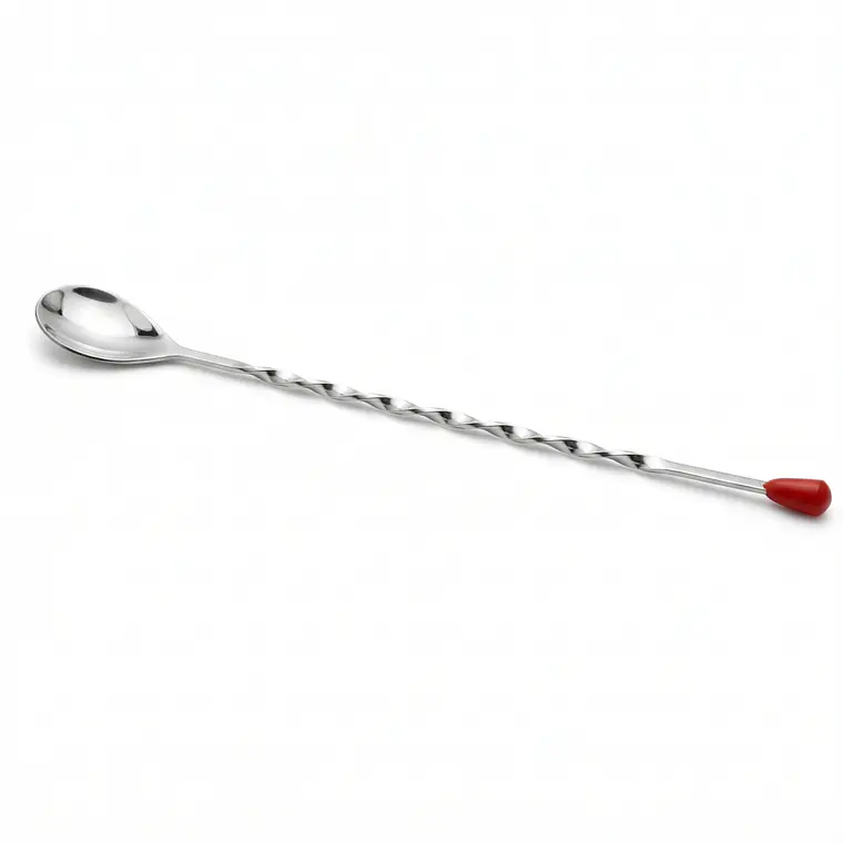 CUCHARA PARA REFRESCO PERILLA ROJA 1