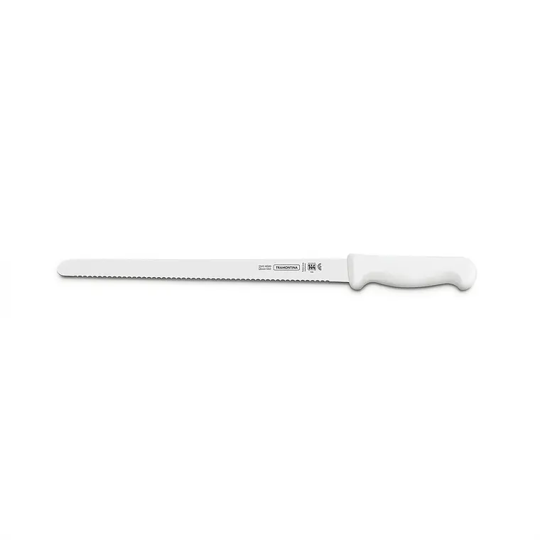 CUCHILLO CON SIERRA MANGO BLANCO PROFESIONAL PARA JAMON 12