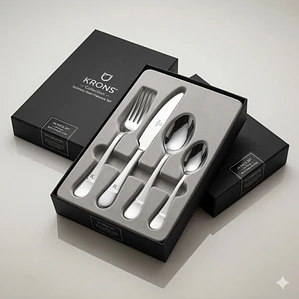 JUEGO DE 24 CUBIERTOS ACERO INOXIDABLE SMOKE MARBLE