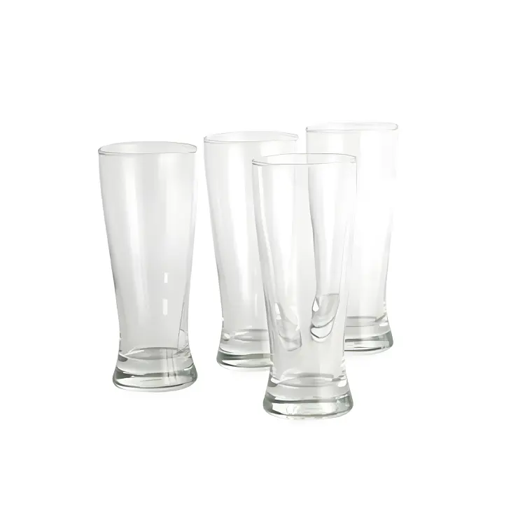 VASO CERVECERO PILSNER  0122  C/BANDEJA X 4 PZ ORANGE 1