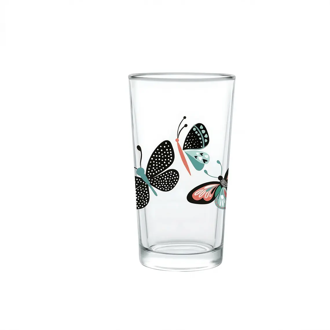 VASO CAN HERRADURA BEBIDA DECORADO MARIPOSA 1