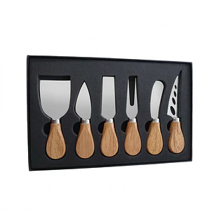 JUEGO DE 6 UTENSILIOS MULTIUSO MANGO MADERA