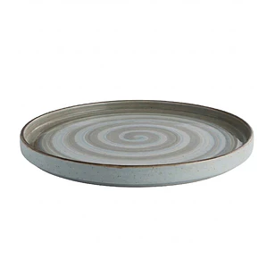 PLATO TENDIDO RUSTIC ARTISAN GRIS 27.9 CM