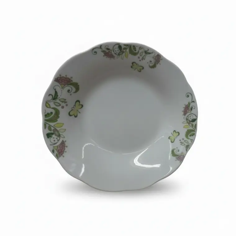 PLATO HONDO LOZA DECORADO 9