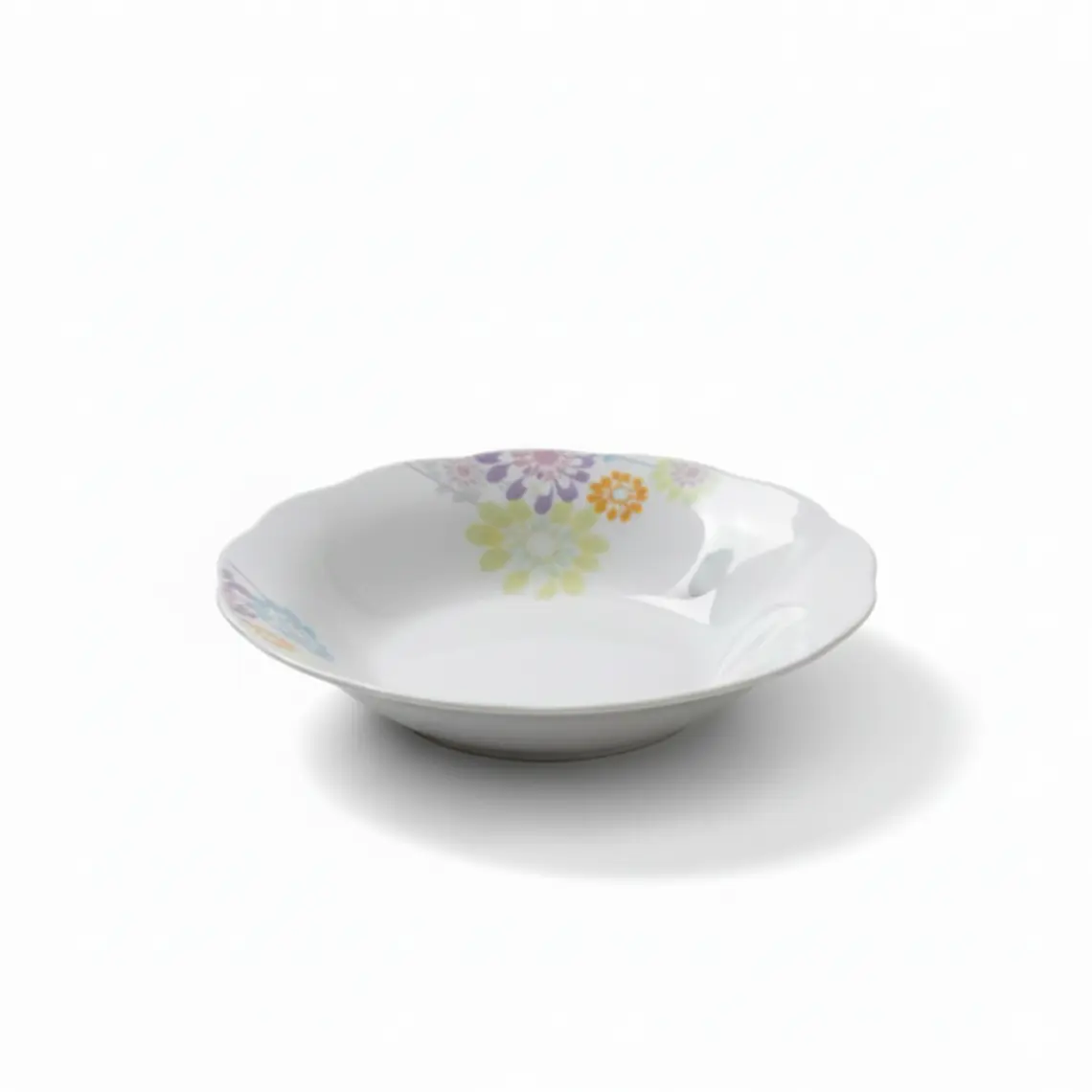 PLATO HONDO LOZA DECORADO 9