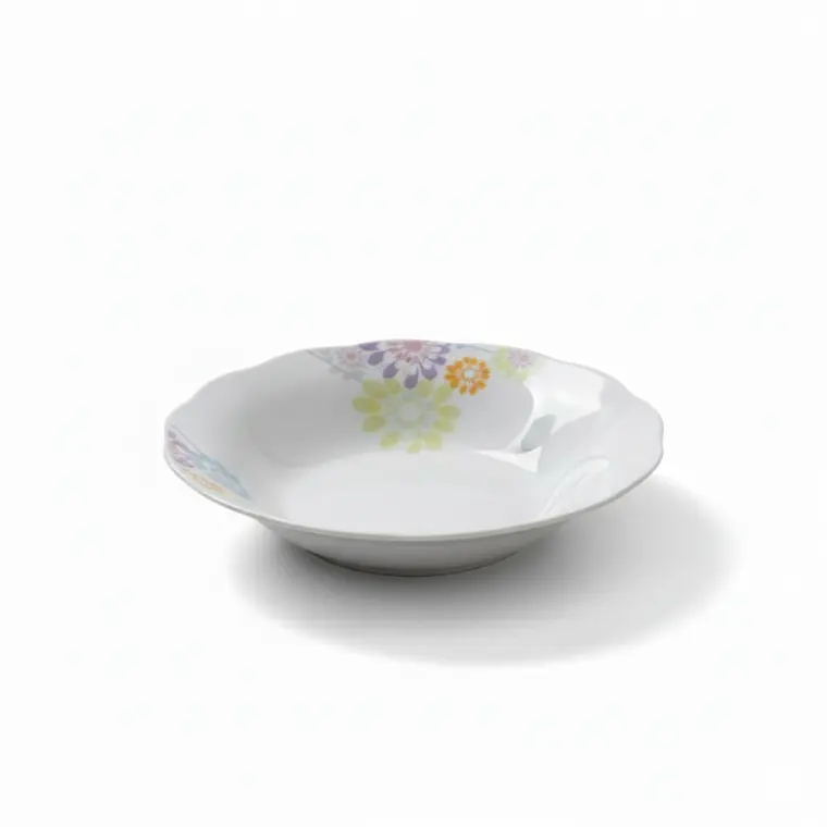 PLATO HONDO LOZA DECORADO 9