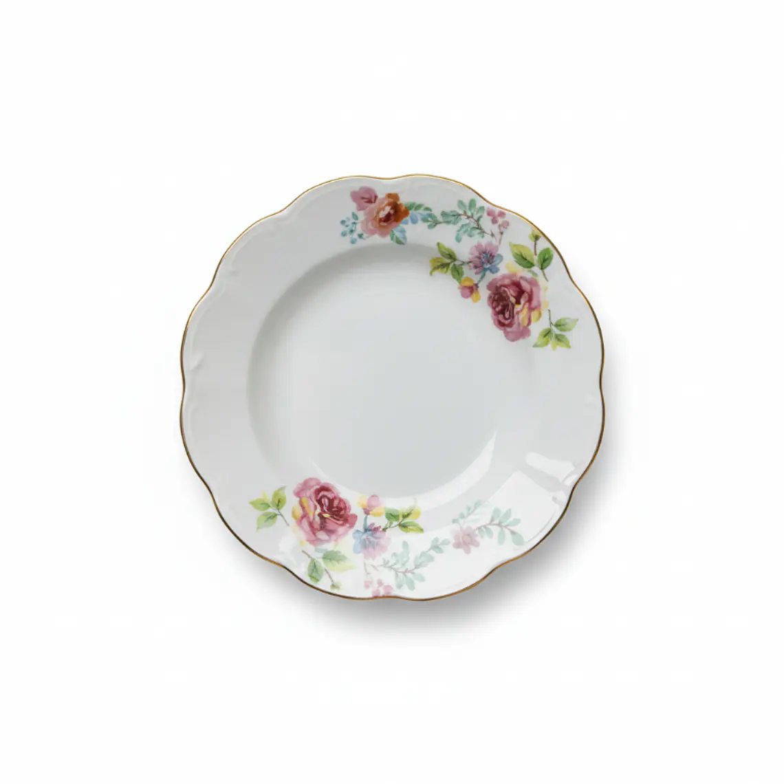 PLATO HONDO LOZA DECORADO 9