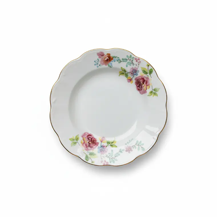 PLATO HONDO LOZA DECORADO 9