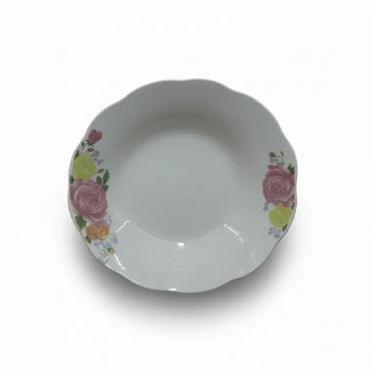 PLATO HONDO LOZA DECORADO 9