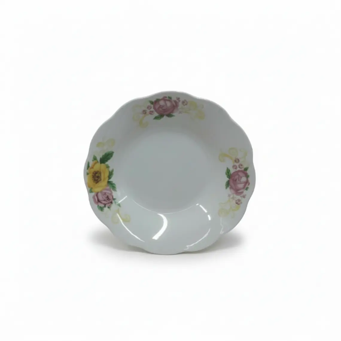 PLATO HONDO LOZA DECORADO 9