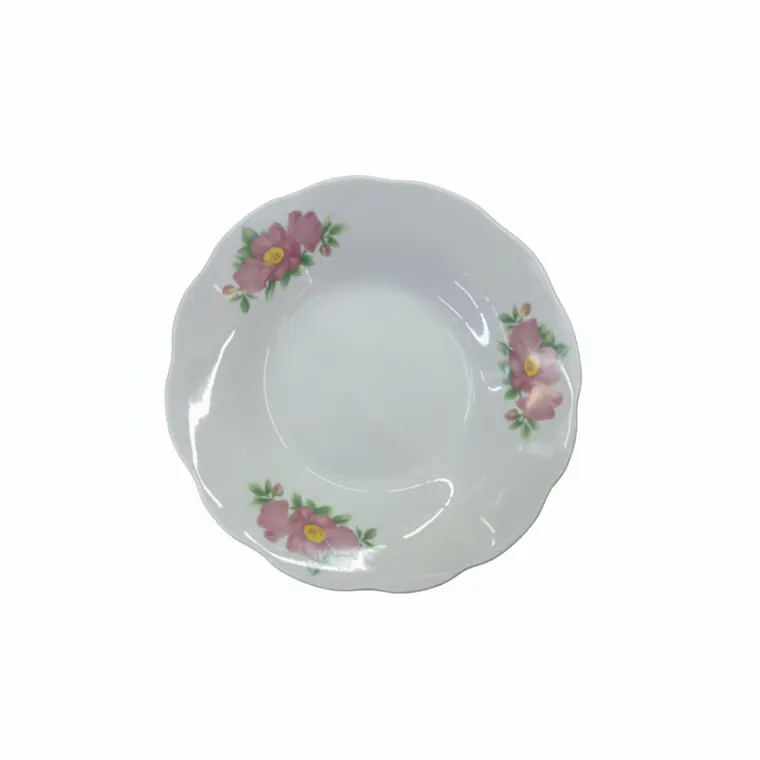 PLATO HONDO LOZA DECORADO 9