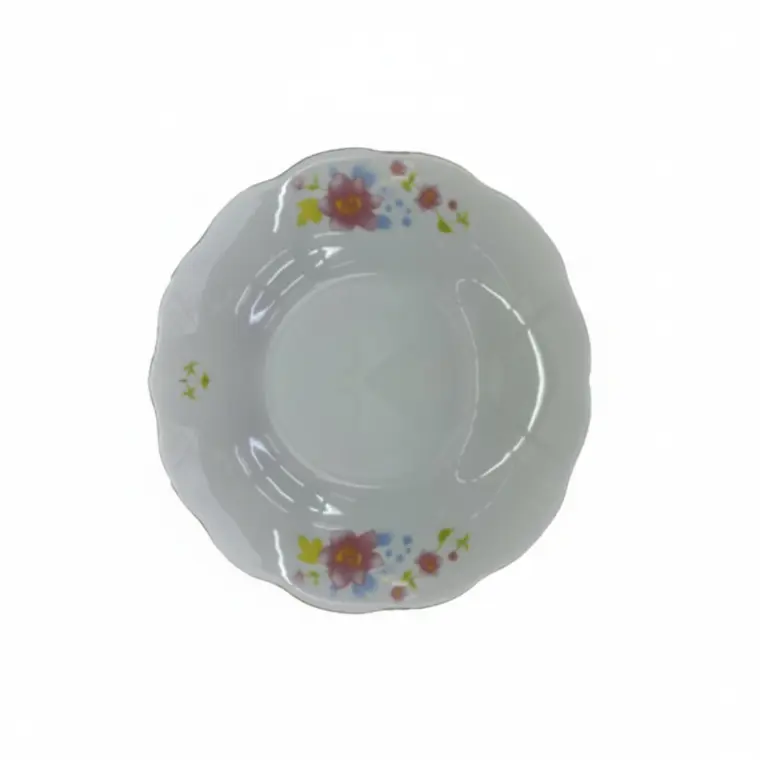 PLATO HONDO LOZA DECORADO 9