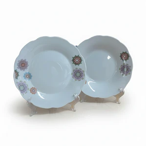 PLATO HONDO LOZA DECORADO 9