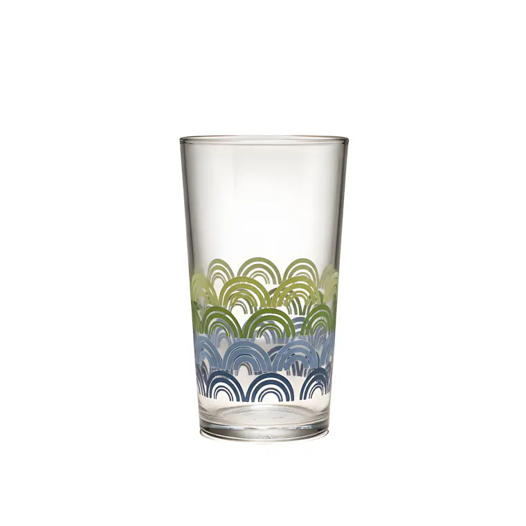VASO DEC SHELL BLUE GREEN  340 ML 1