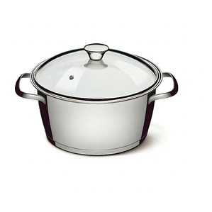 OLLA ACERO INOXIDABLE ALLEGRA TAPA VIDRIO 20 CM 3.04 L
