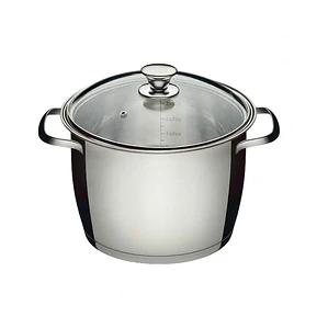OLLA ACERO INOXIDABLEALLEGRA TAPA VIDRIO 24 CM 7.40 L
