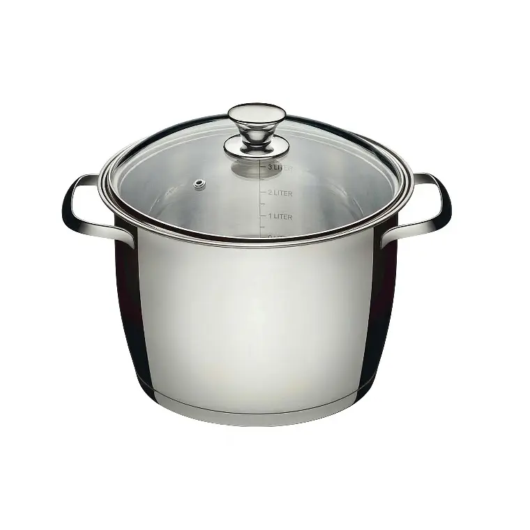 OLLA ACERO INOXIDABLEALLEGRA TAPA VIDRIO 24 CM 7.40 L 1