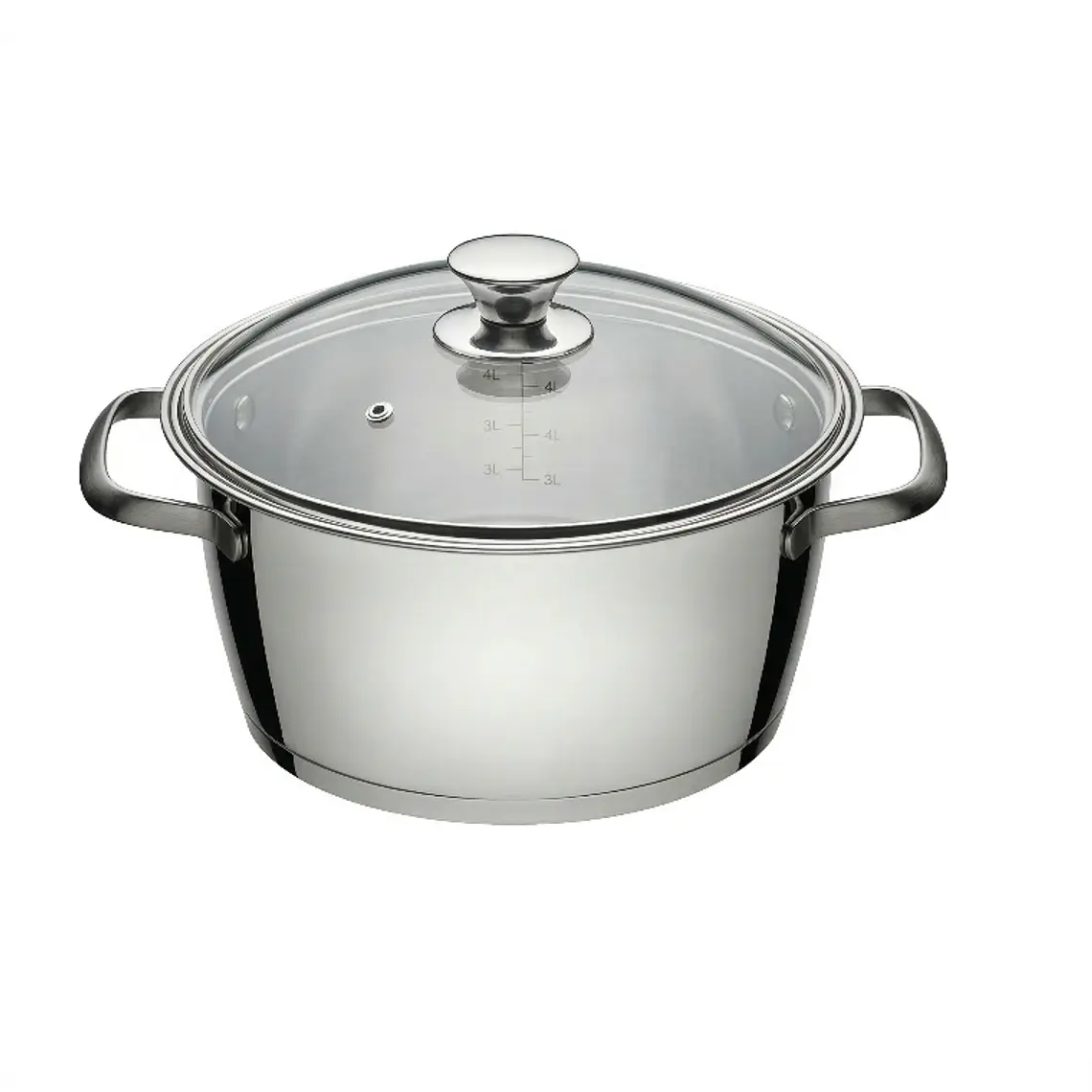 OLLA ACERO INOXIDABLE ALLEGRA TAPA VIDRIO 18 CM 2.20 L 1