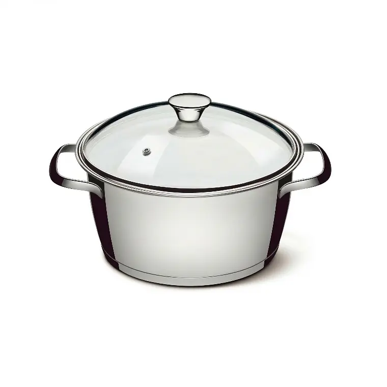 OLLA ACERO INOXIDABLE ALLEGRA TAPA VIDRIO 24 CM 5.67 L 1