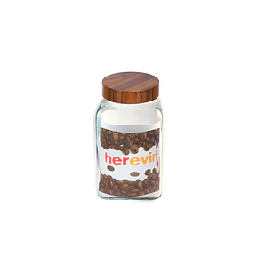 FRASCO CUADRADO CON TAPA AMADERADA 2 L