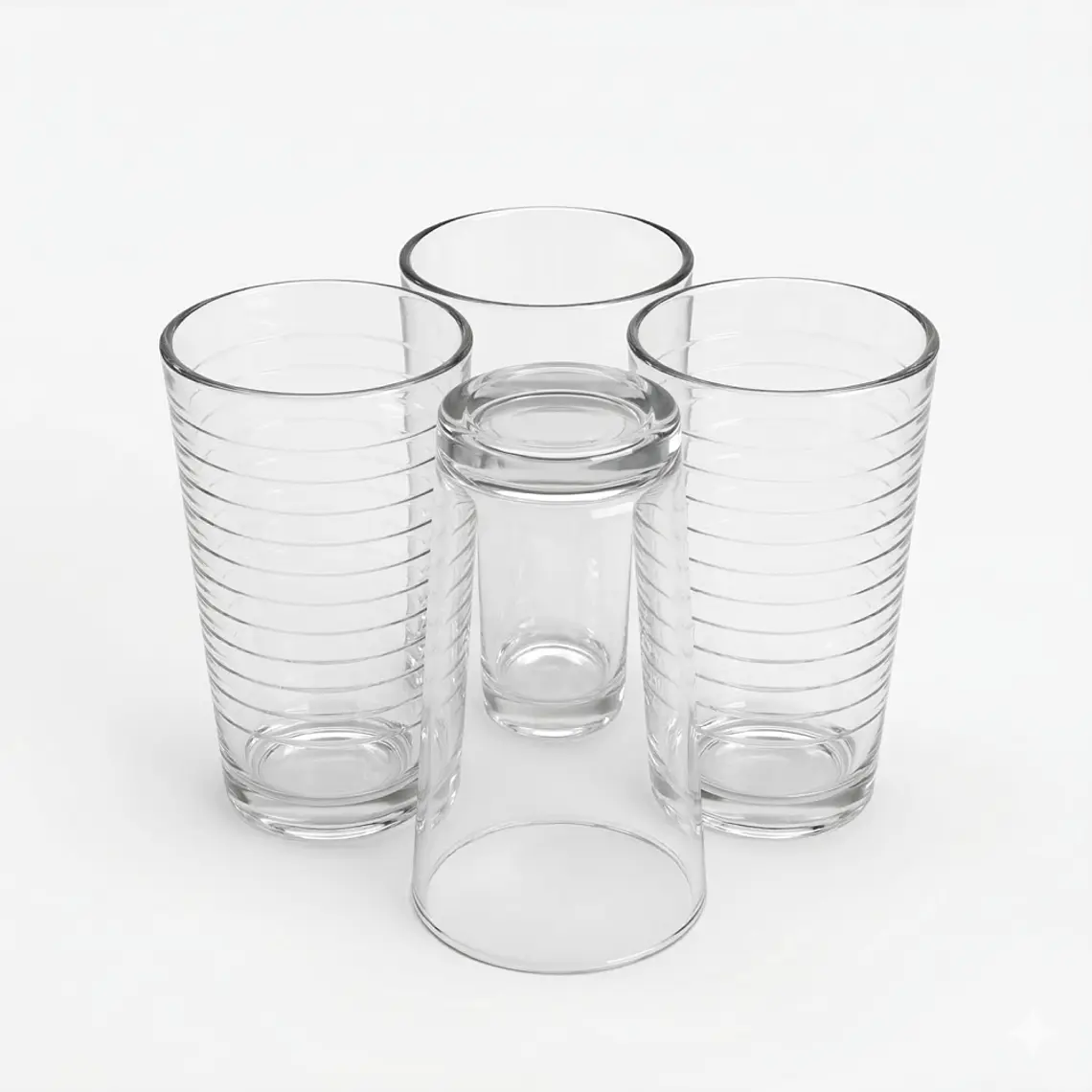 JUEGO DE 4 VASOS LISO OPTICO 334 ML 1