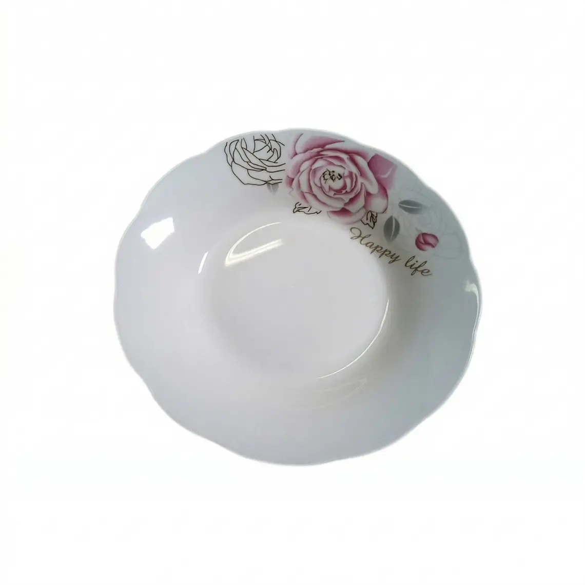 PLATO HONDO LOZA DECORADO 9